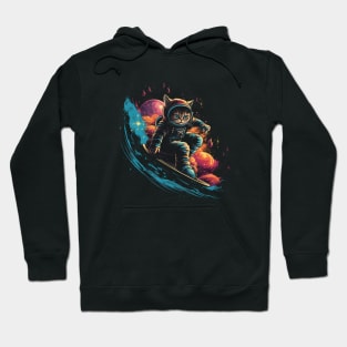 Cosmic Cat Surfer Hoodie